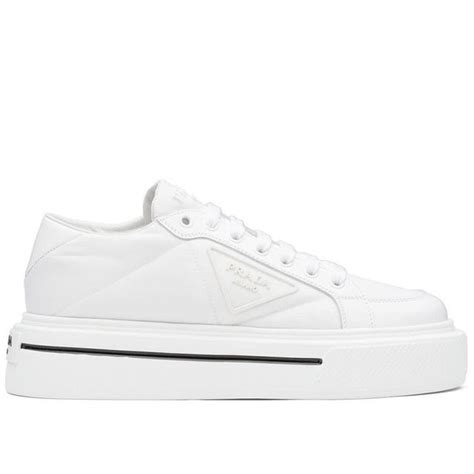 basket blanche prada|Baskets en nylon Blanc/noir .